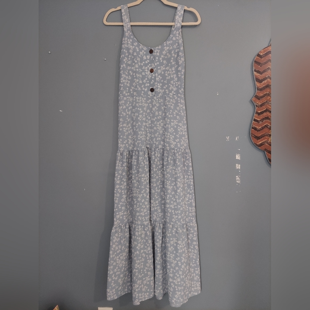 Sky blue midi dress, Size S, Monteau Los Angeles